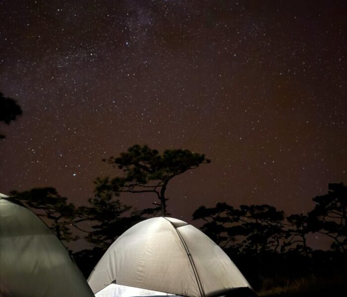 Sleep under the stars and reconnect with nature.